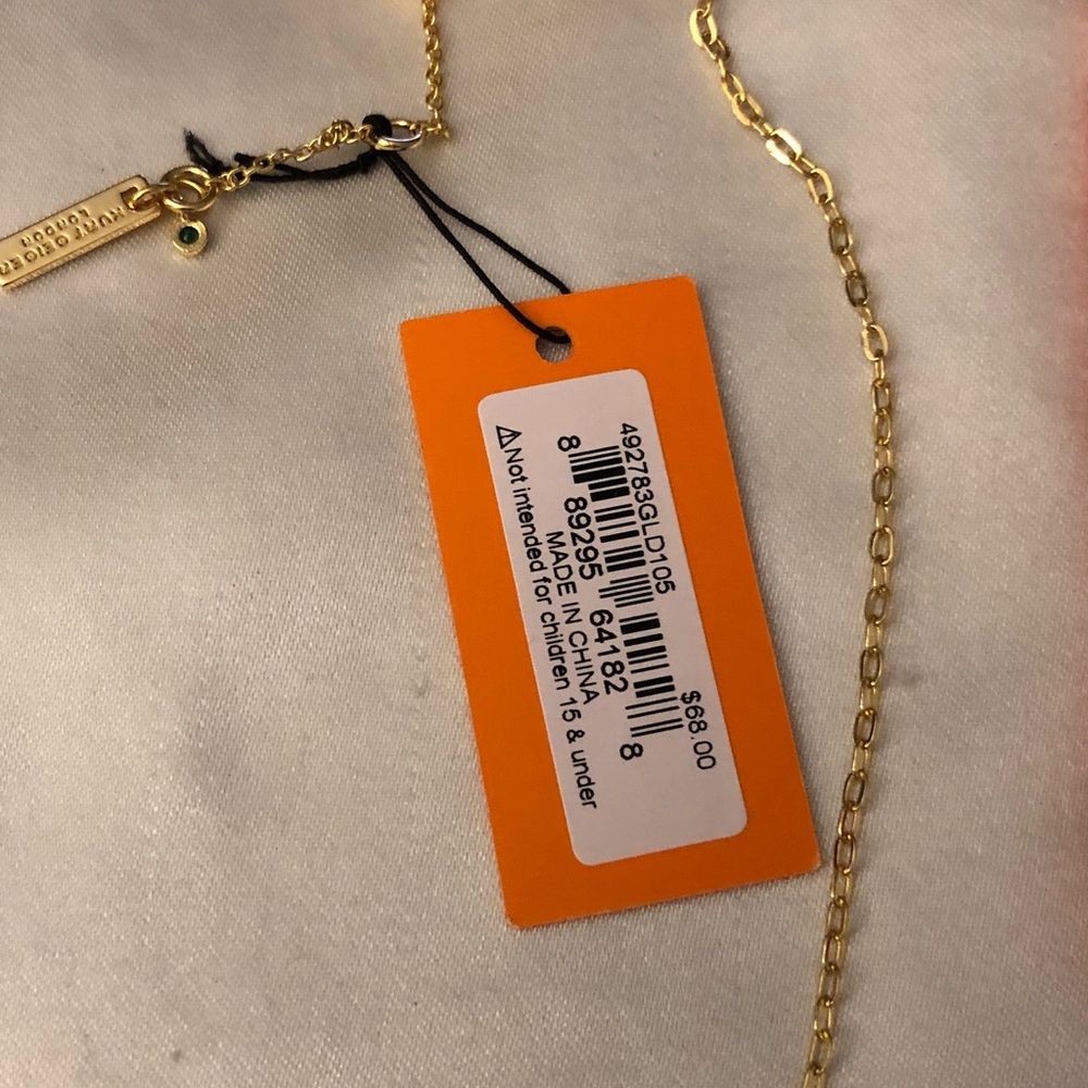 Kurt Geiger London Gold Tone Opal Heart Rainbow Crystal Pendant Necklace NWT - Picture 4 of 14